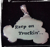 Grateful Dead Mr. Natural Keep on Truckin' Silver Pendant Necklace