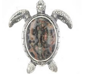 Turtle River Agate Pendant Necklace Sterling Silver