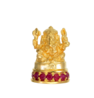 18k Gold & Ruby Ganesha Small Statue