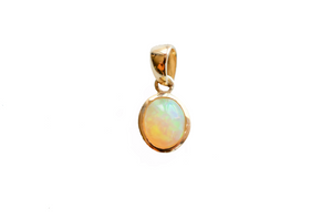 Zêr 18K Gold Opal Pendant Necklace