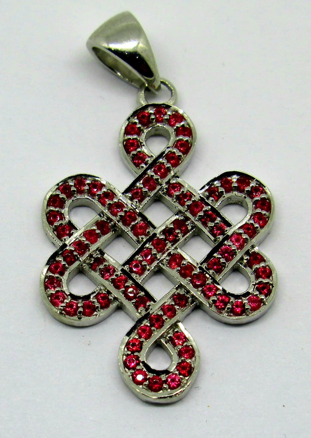 Ruby Srīvatsa Endless Knot Sterling Silver Pendant