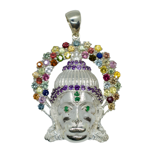 Hanuman Rainbow Sapphire Pendant Necklace