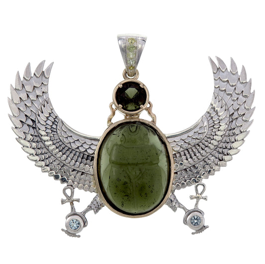 Moldavite Scarab