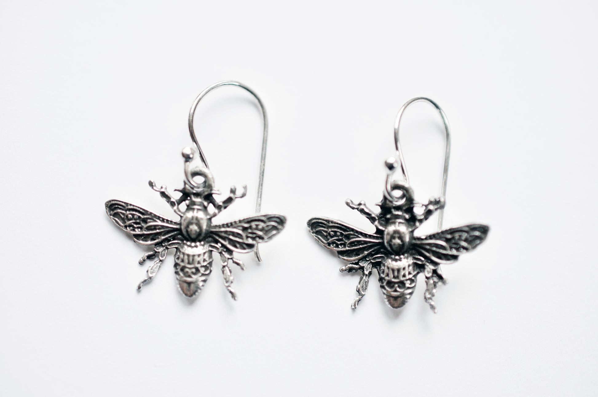 Bee Nice Sterling Silver Honeybee Earrings