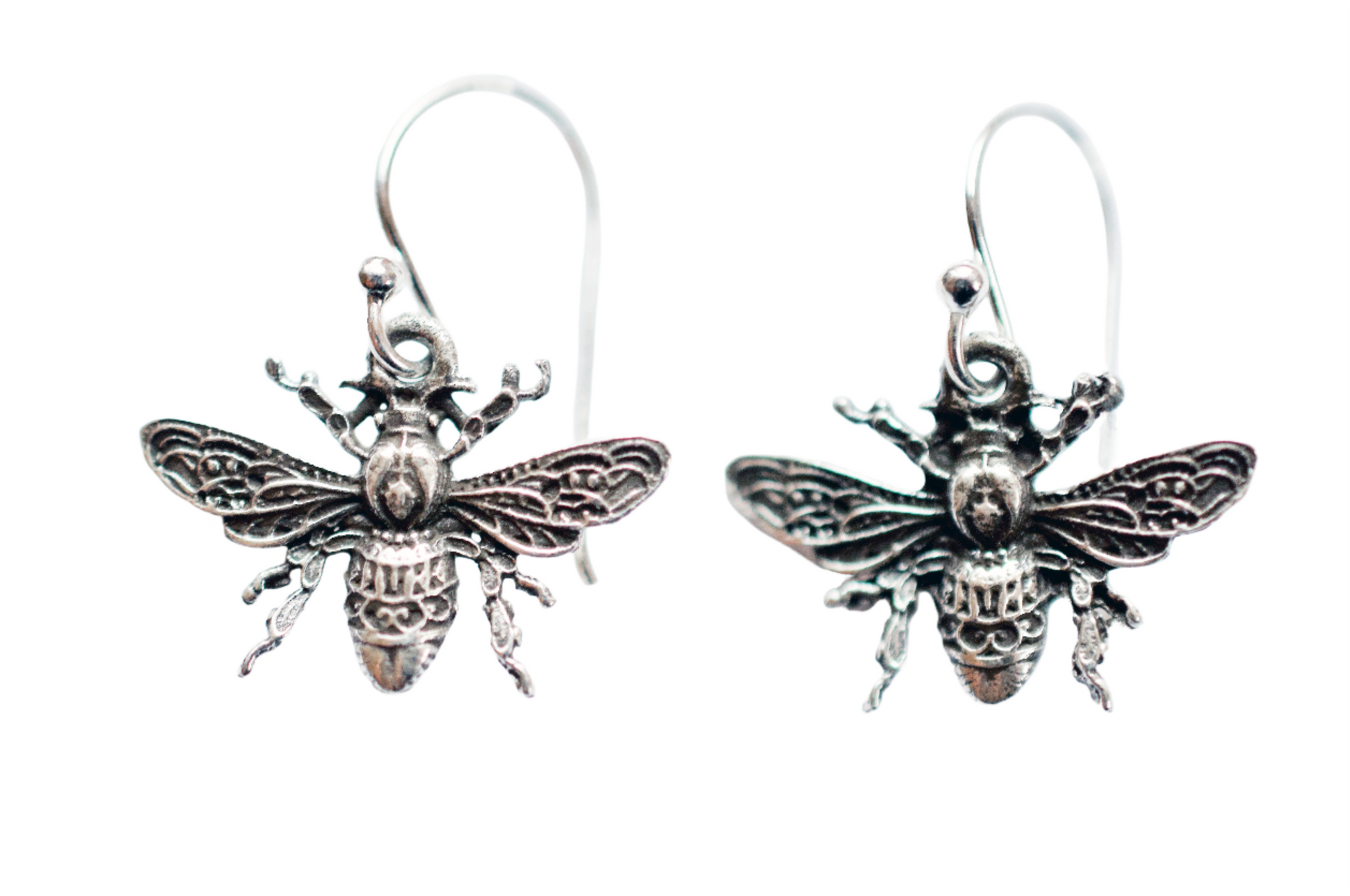 Bee Nice Sterling Silver Honeybee Earrings