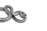 Snake Sterling Silver Necklace with Blue Sapphire (large)