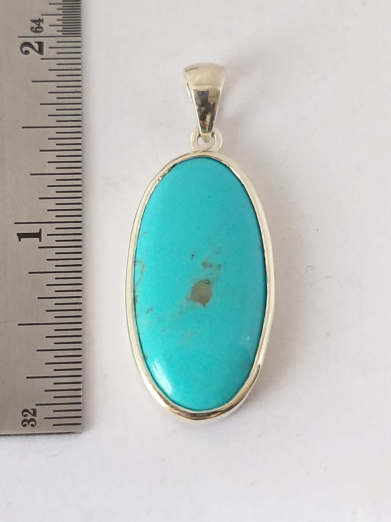 Turkis Sterling Silver Turquoise Pendant