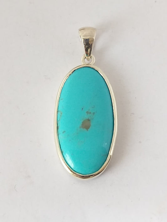 Turkis Sterling Silver Turquoise Pendant