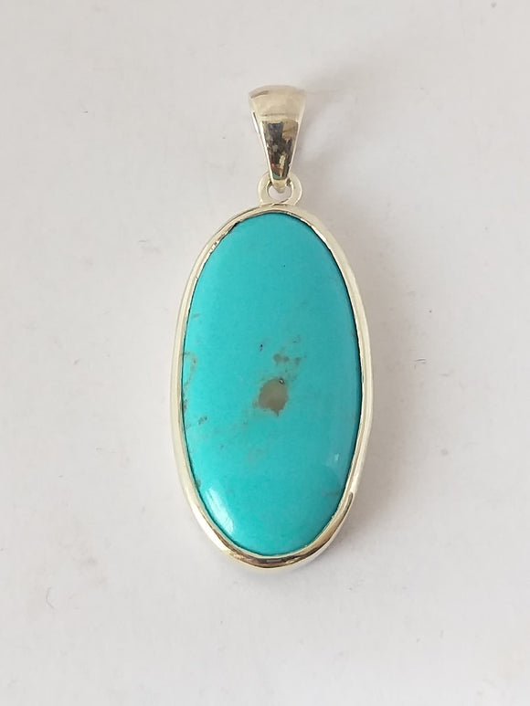 Turkis Sterling Silver Turquoise Pendant